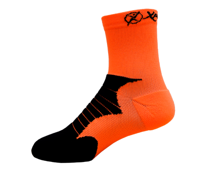 Medias Maratón 6” Naranja-Negro