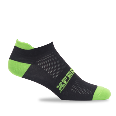 Medias Running | Talonera Negro Verde