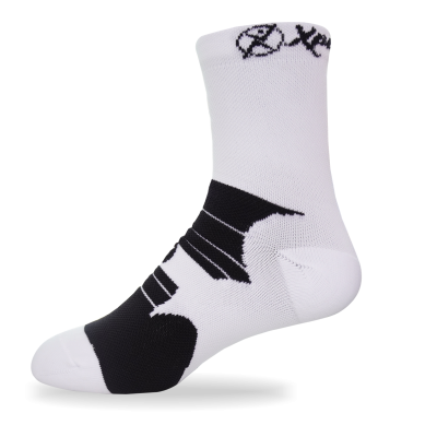 Medias Maratón 6” Blanco-Negro