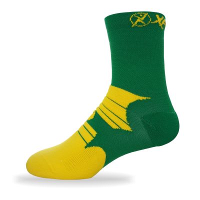 Medias Maratón 6” Verde-Amarillo