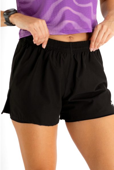 Pantaloneta de Running Negra Dama - Colección Sway
