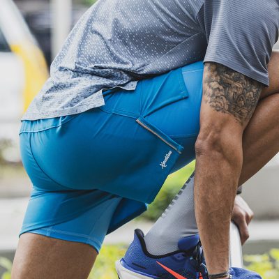 Pantaloneta de Running Azul Hombre – Colección Sway