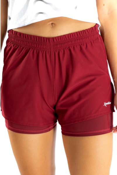 Pantaloneta de Running VinoTinto Dama - New Collection: Sway