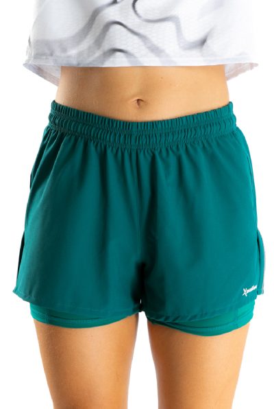 Pantaloneta de Running Verde Dama -  New Collection: Sway
