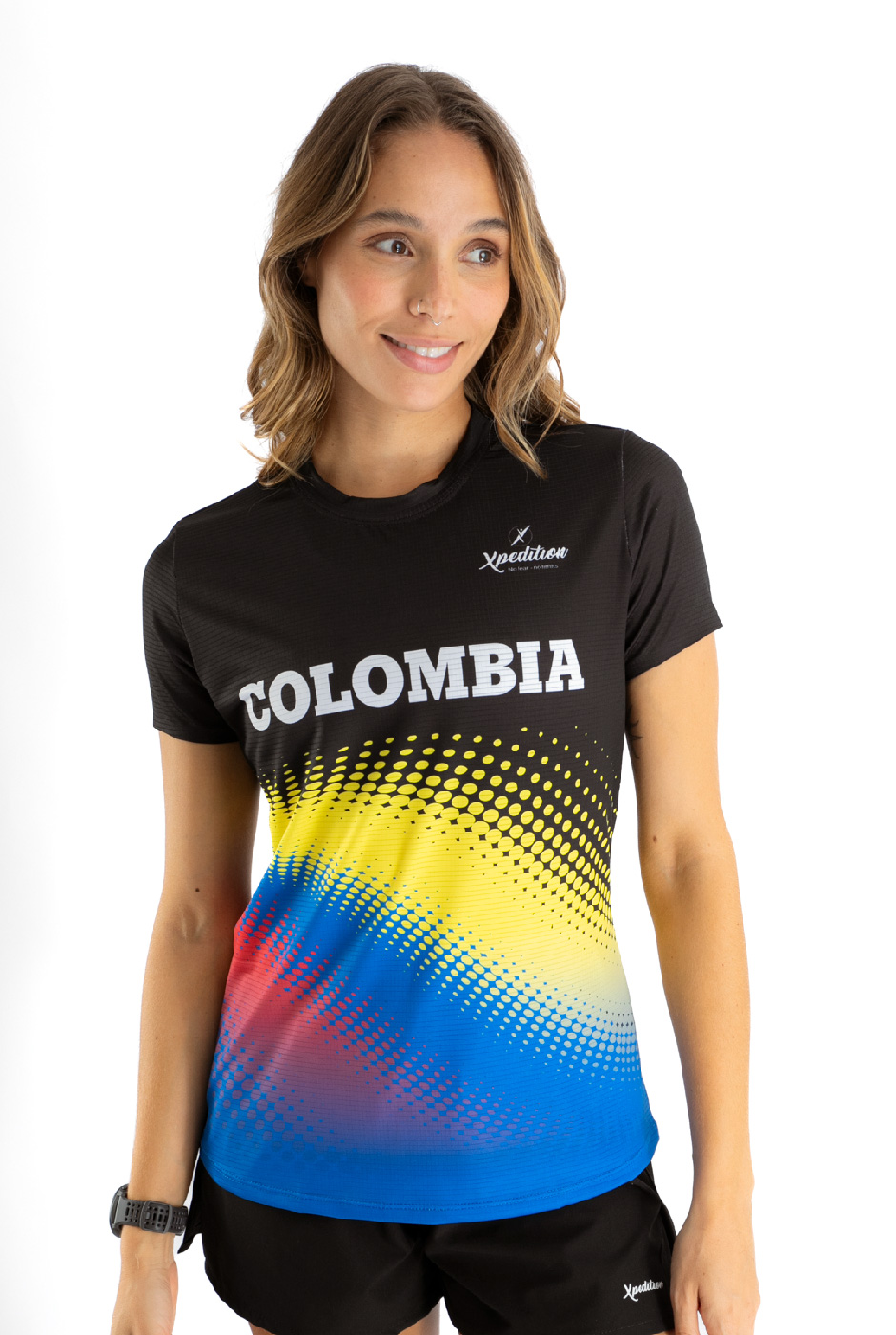 Camiseta Colombia Negra - Línea Advance