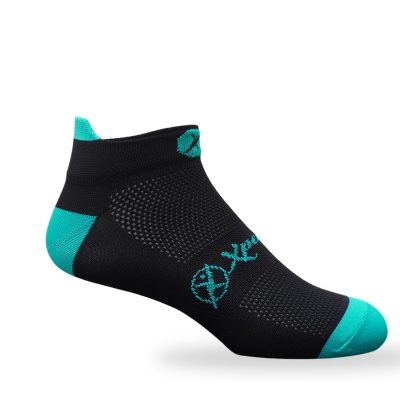 Medias Running | Talonera Negro Agua Marina